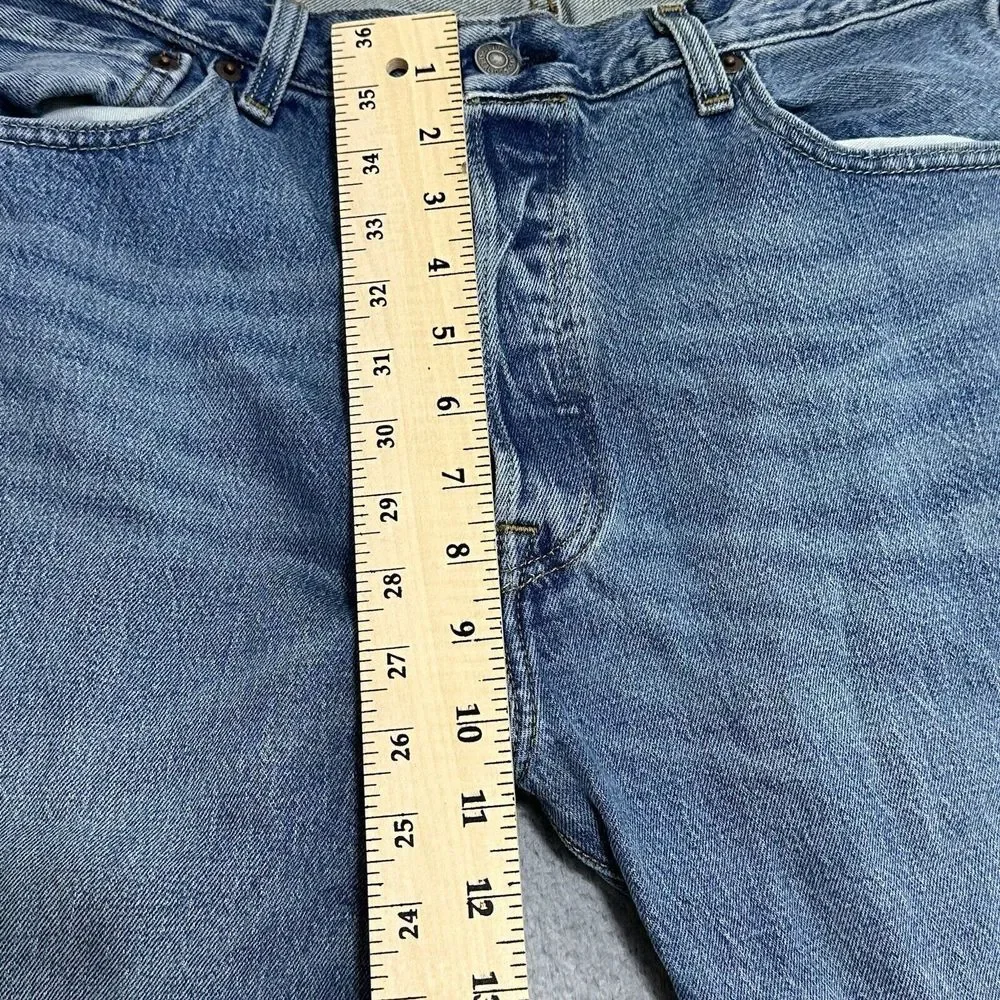 Levis 501 Red Tab‎ Mens 34 X 33 Button Fly Blue Jeans Medium Wash Denim (32x30)
